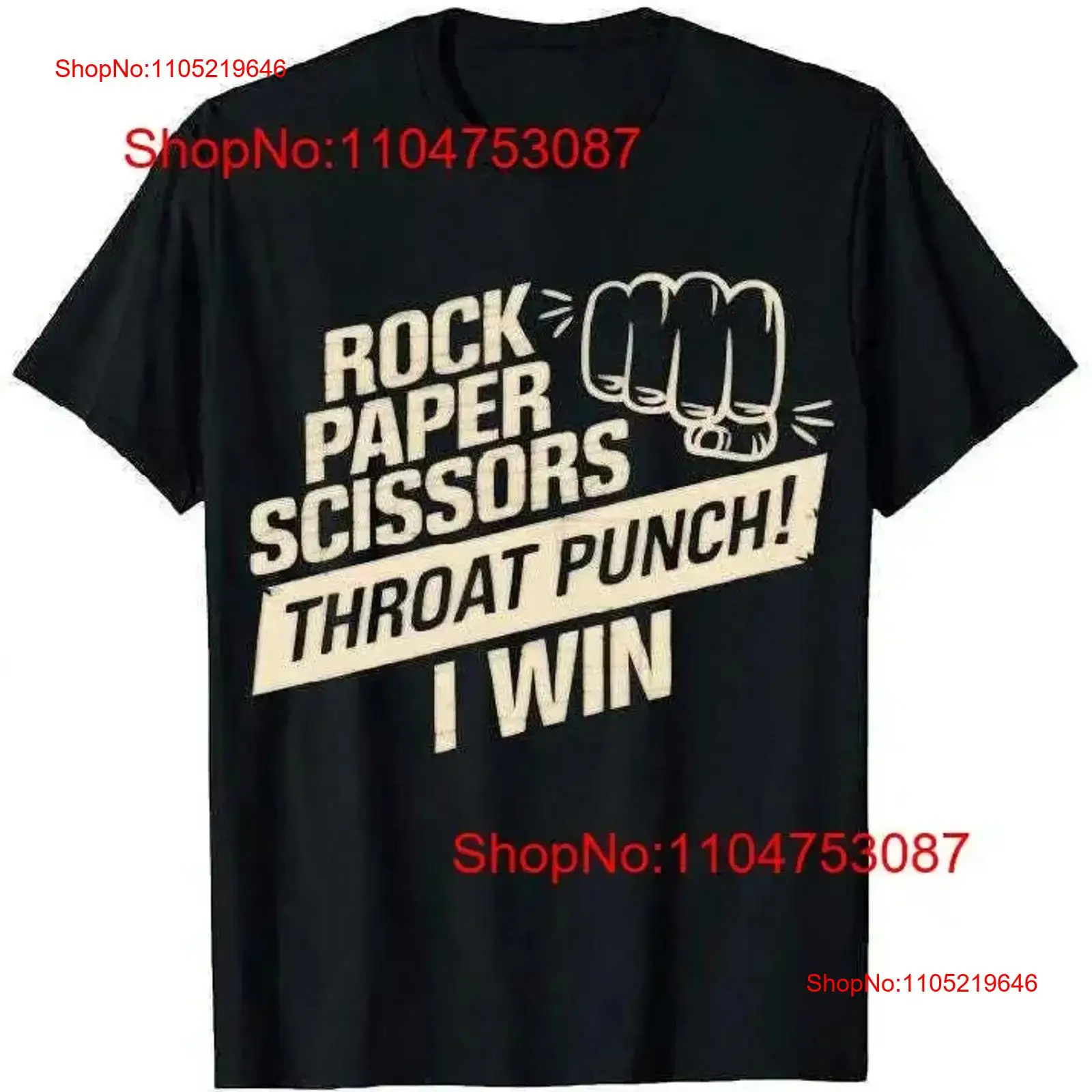 Quirky Vintage Fashion - Rock Paper Scissors Garganta Punch Camiseta