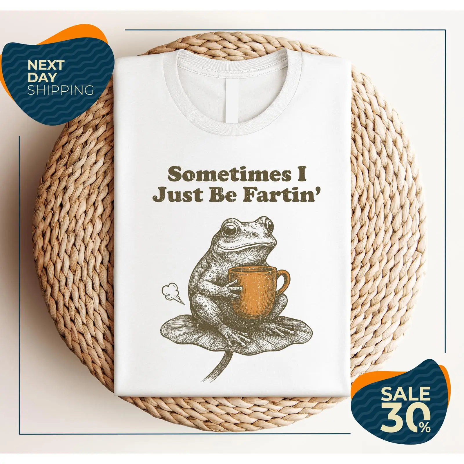 Quirky Vintage Fashion - Camiseta de café con diseño de