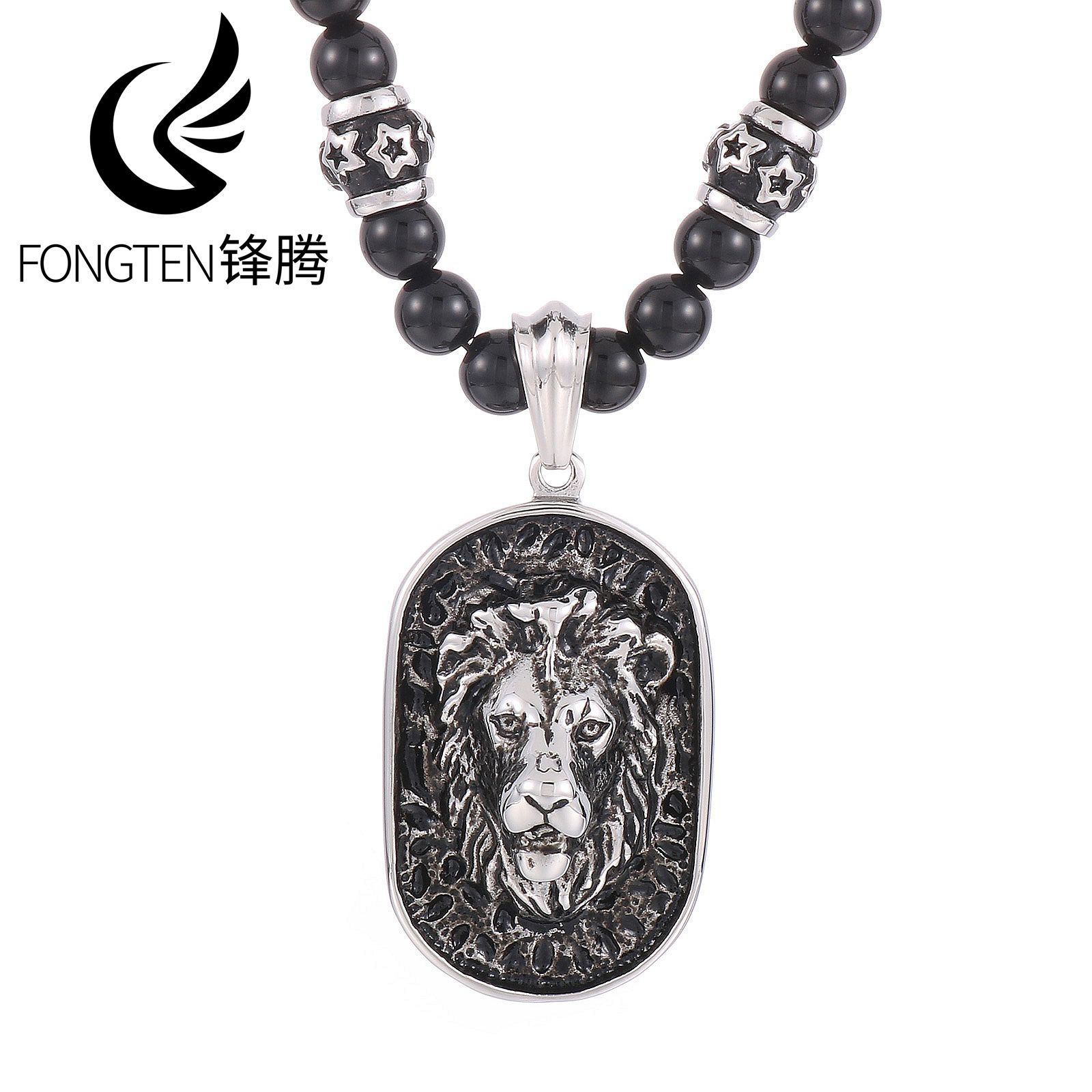 Vintage Fashion Tags - Fongten-collar de acero inoxidable con etiqueta