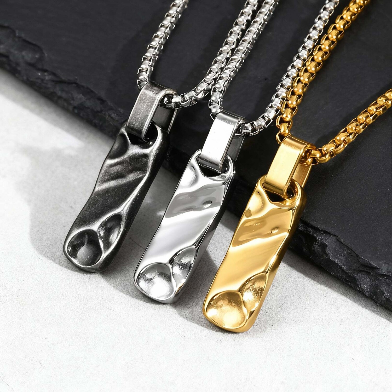 Vintage Fashion Tags - Collares pequeños con colgante Dogtag para