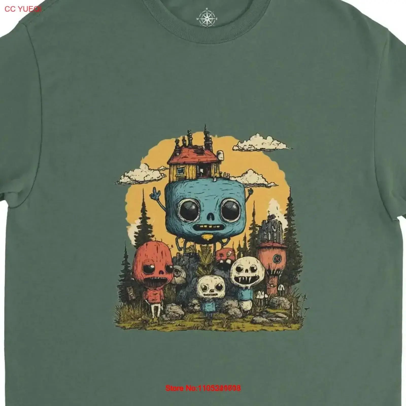 Camiseta peculiar de pueblo pa - Quirky Vintage Fashion reseña y precio
