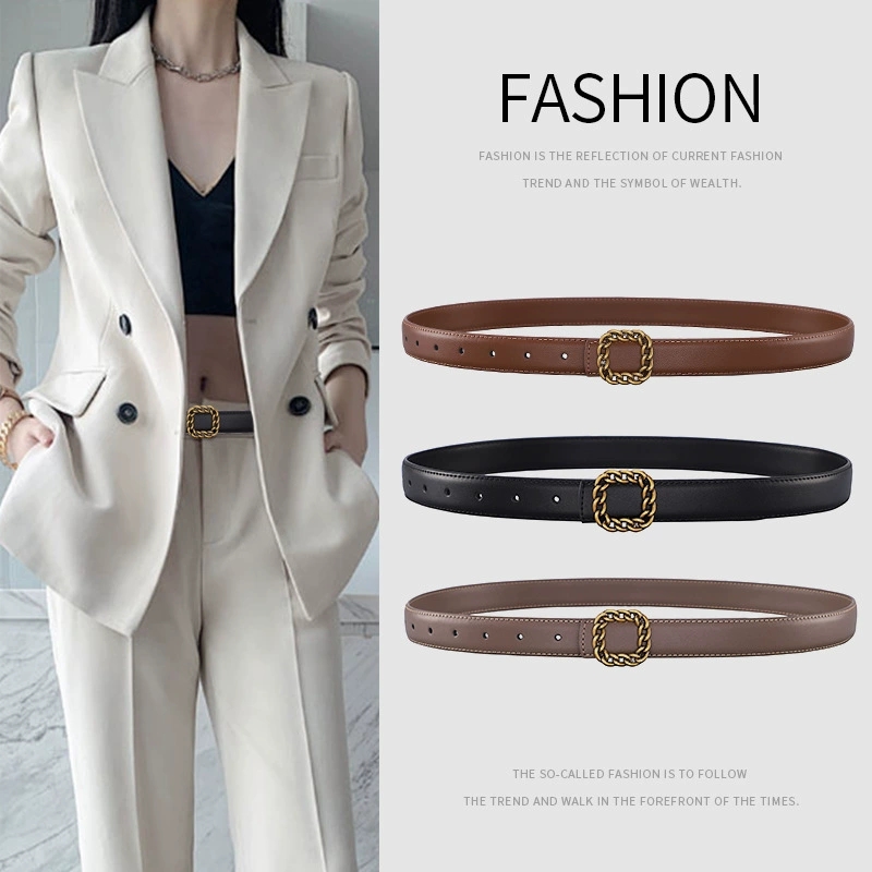 Cinturón de Cuero con Hebilla  - Vintage Fashion Look reseña y precio