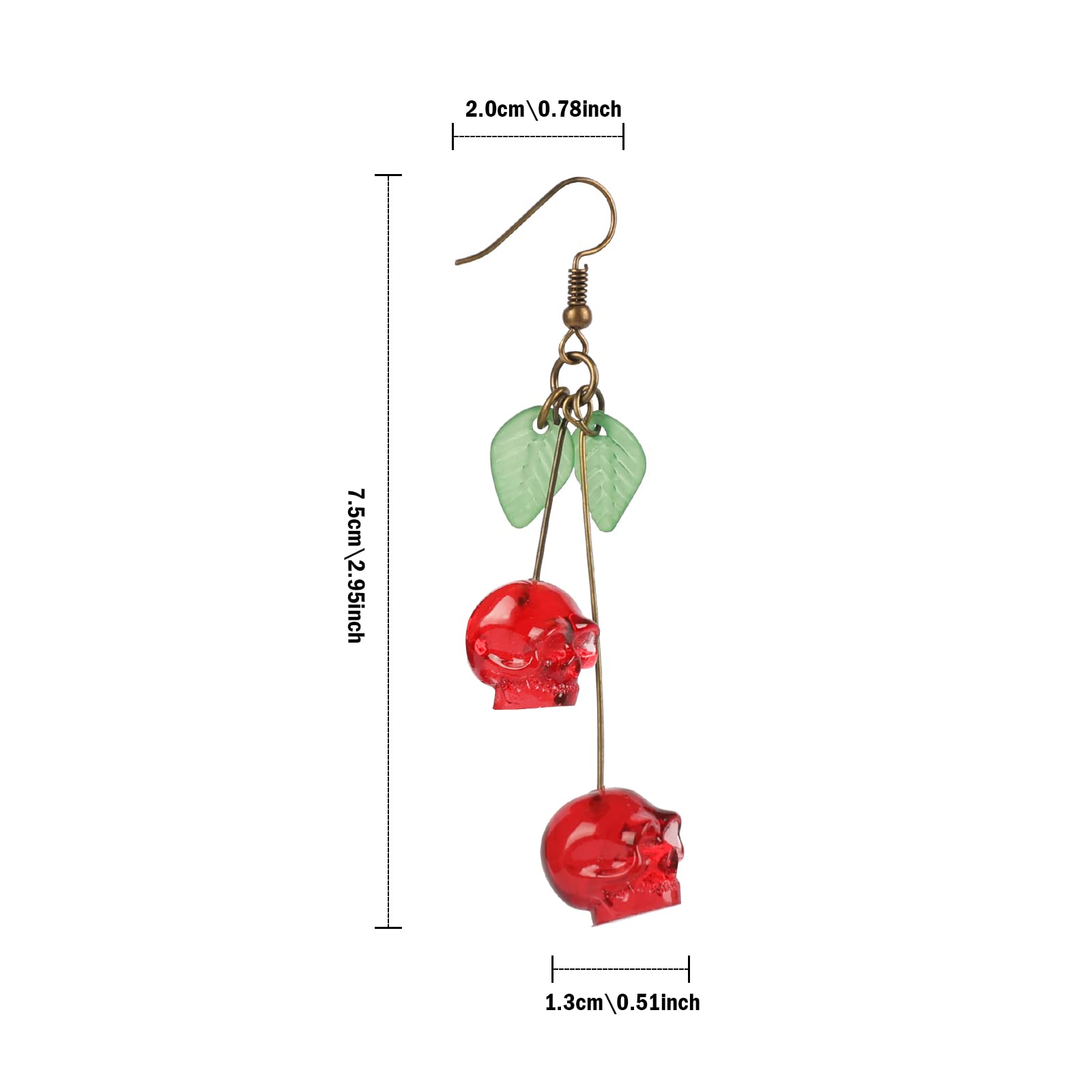 Pendientes de Calaveras Rojas  - Quirky Vintage Fashion reseña y precio