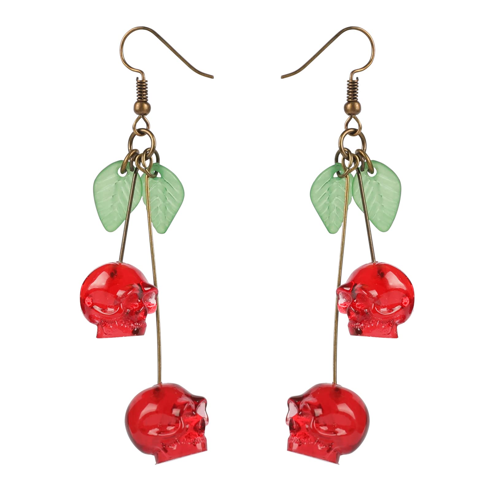 Pendientes de Calaveras Rojas  - Quirky Vintage Fashion reseña y precio